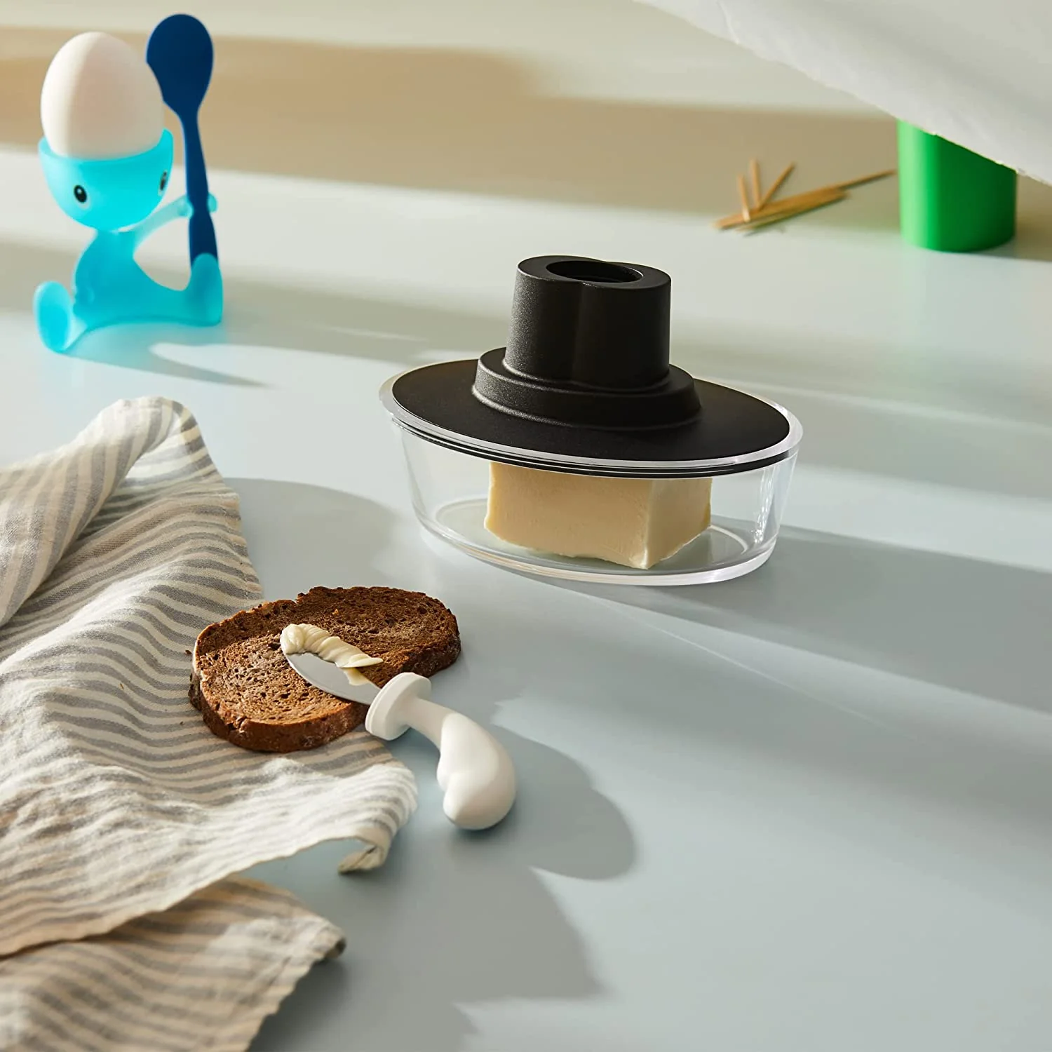Alessi Ship Shape Butter Dish, Black - Image 6