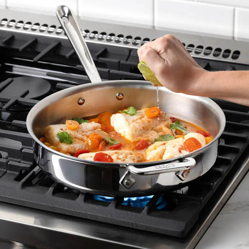 All-Clad d3 10 Piece Bonded Cookware Set, Stainless Steel - Image 5