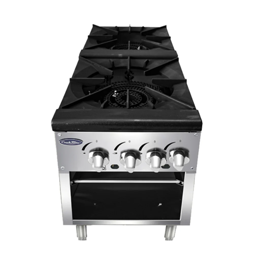 Atosa CookRite 2 Burner Stock Pot Range Natural Gas 160,000 BTU