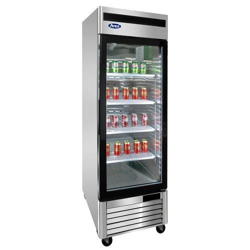 Atosa MCF8701GR 27" Merchandising Freezer with 1 Glass Door, Stainless Steel
