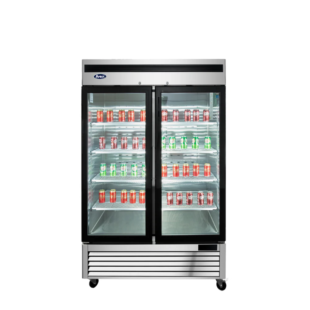 Atosa MCF8703ES 54" Merchandiser Freezer with 2 Glass Doors, Stainless Steel - Image 2