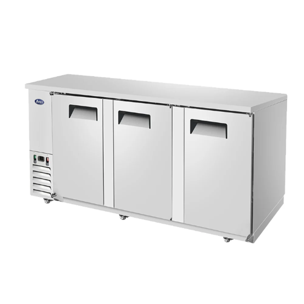 Atosa MBB90GR 90" Back Bar Stainless Steel Refrigerator with 3 Doors - Image 4
