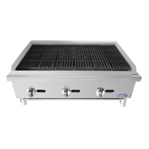 Atosa ATRC-36 CookRite 36" Radiant Countertop Charbroiler with 3 Burners, Natural Gas, 105,000 BTU - Image 2