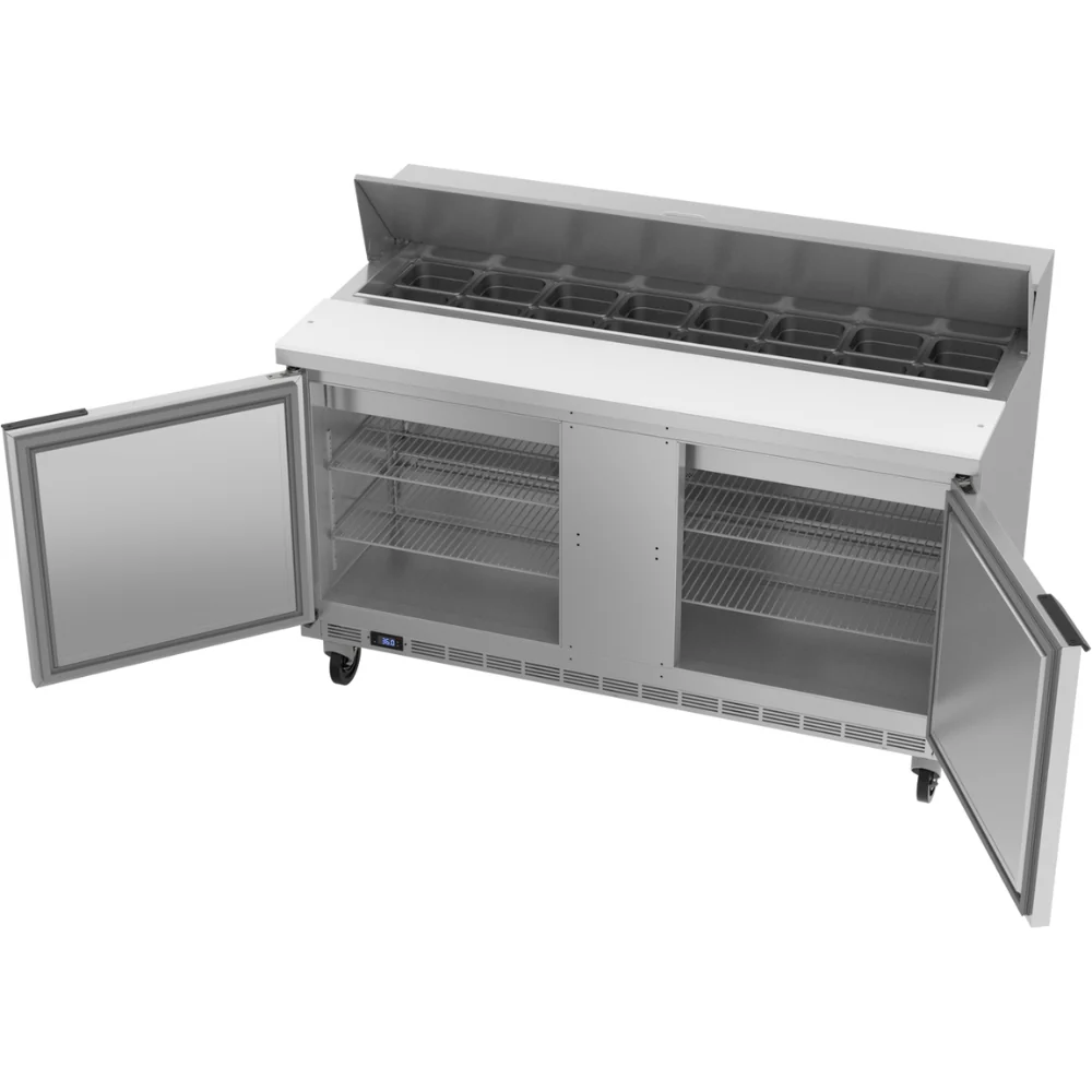 Beverage-Air 60" Sandwich / Salad 16 Pan Refrigerated Prep Table, 2 Doors - Image 2