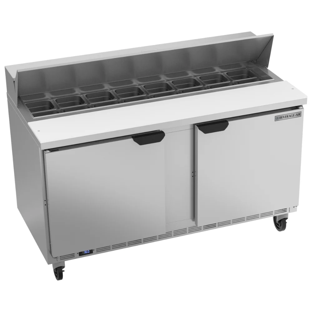 Beverage-Air 60" Sandwich / Salad 16 Pan Refrigerated Prep Table, 2 Doors - Image 3