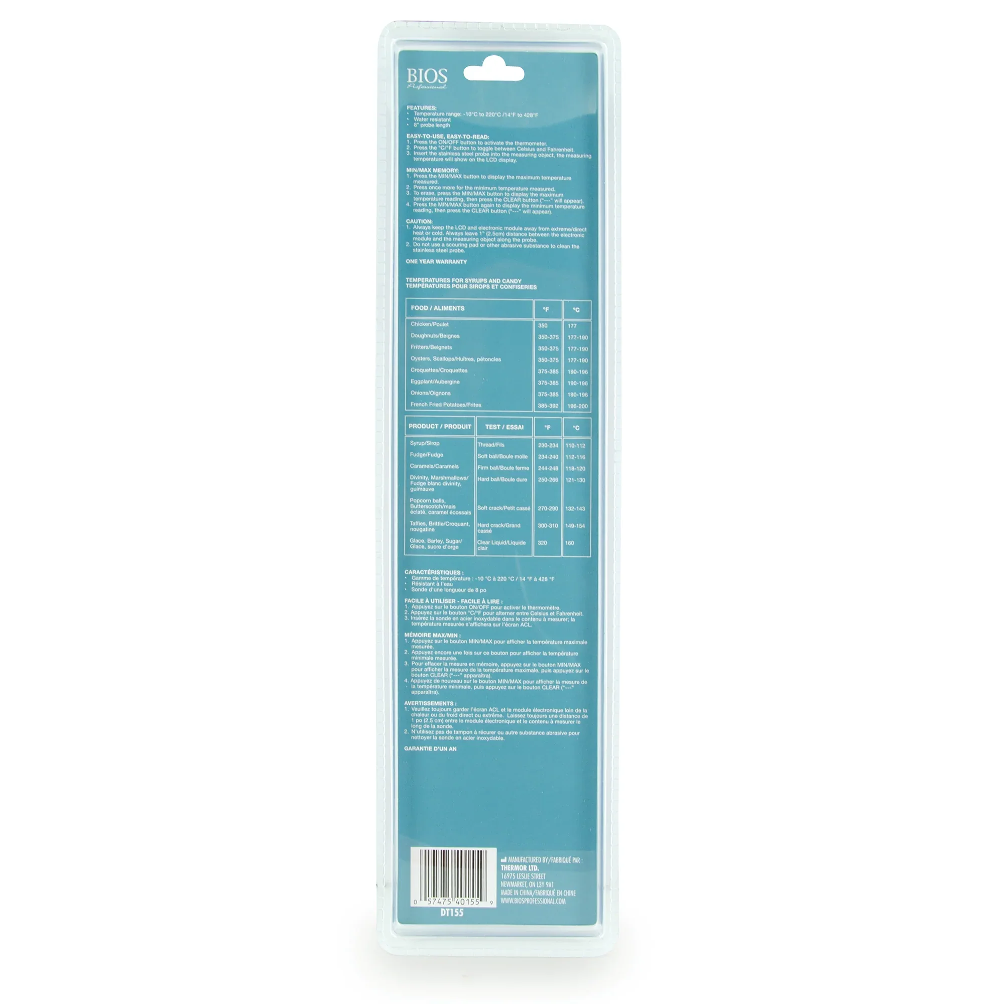 Bios 8" Digital Candy & Deep Fry Thermometer - Image 2