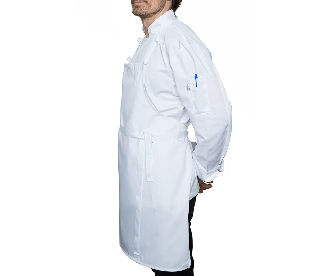 Blackwood Apparel Bib Apron with No Pockets, White - Image 2
