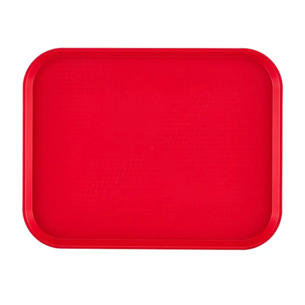 Cambro 12" x 16" Fast Food Tray, Red - 1216FF163, 24 /Case - Image 2