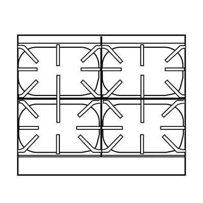 Imperial Diamond Series 36" 4 Burner Range Natural Gas 200,000 BTU - Image 2