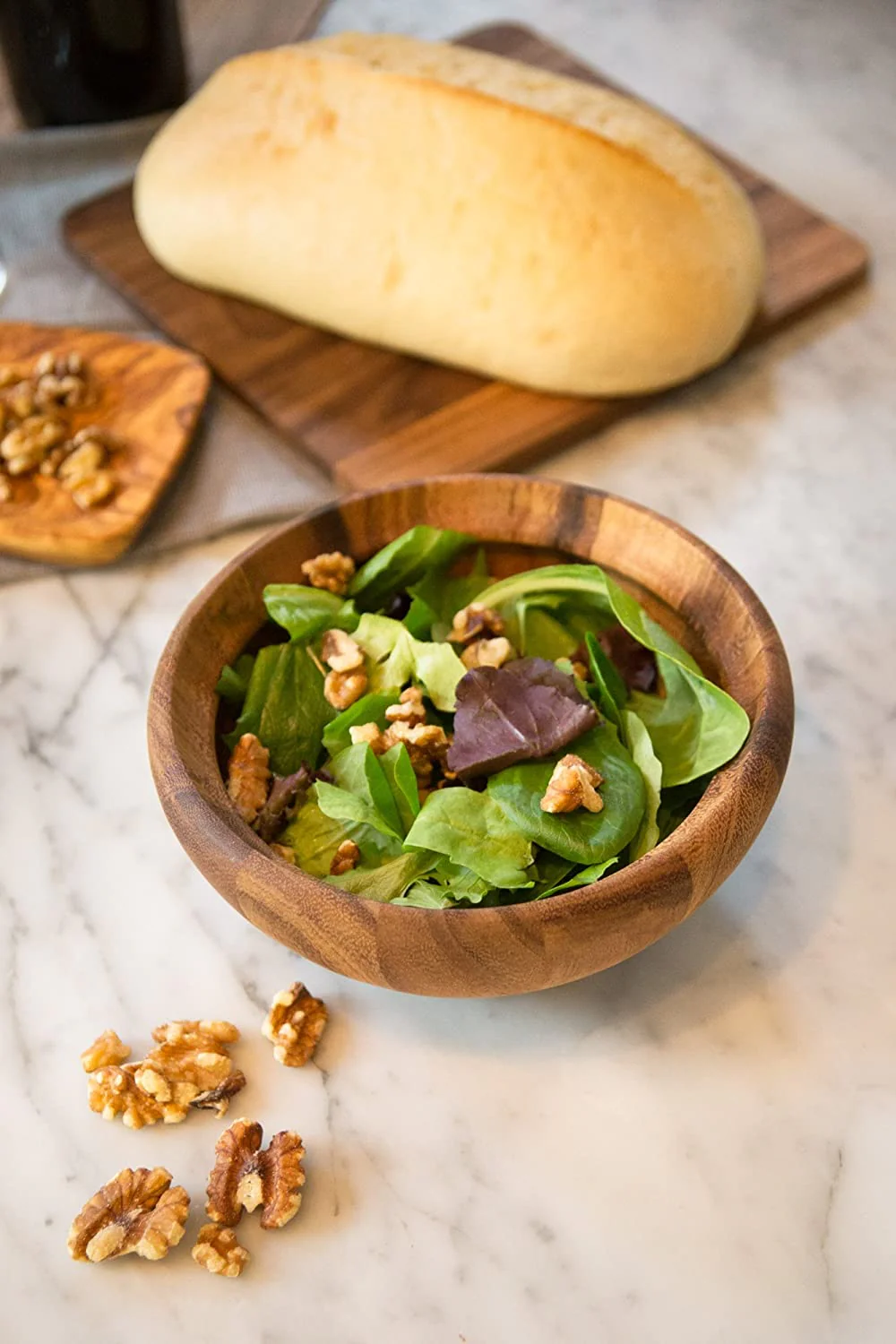 Ironwood Gourmet 7" Individual Salad Bowl, Acacia Wood - Image 3