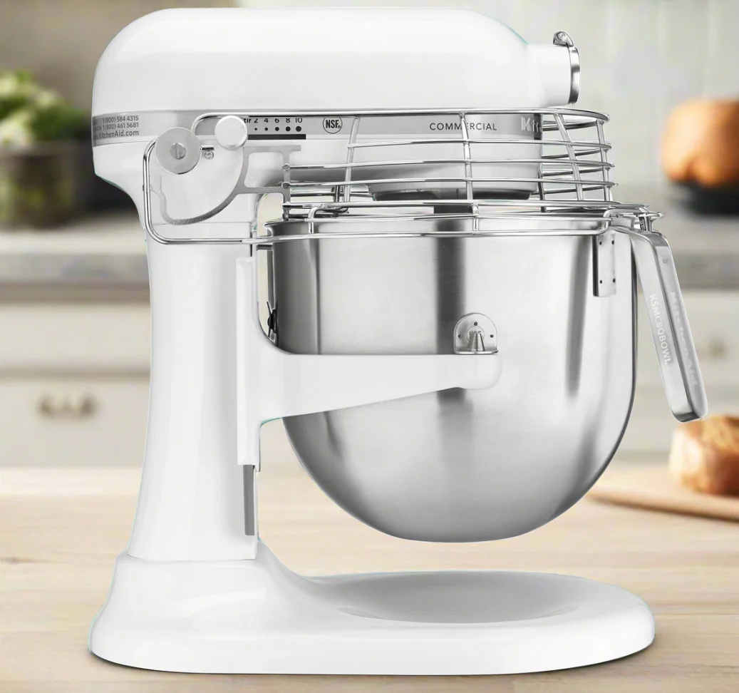 KitchenAid Commercial Series 8 Qt Bowl Lift Stand Mixer, White - KSMC895WH - Image 3