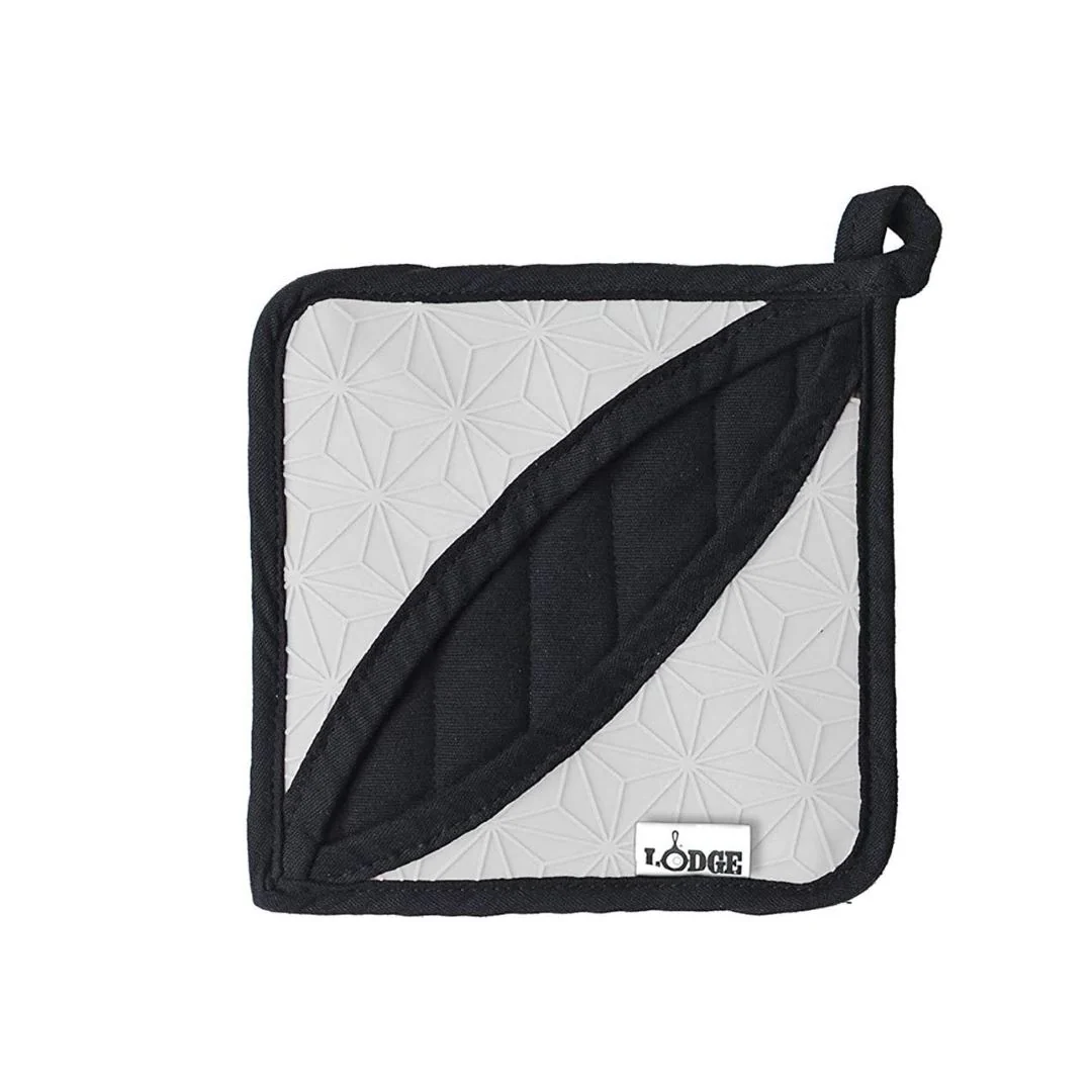 Lodge 6.5" Silicone Square Pot Holder, Grey