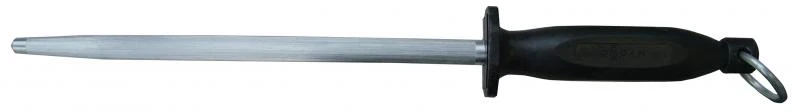 Nella 14" Round Sharpening Steel, Black Handle