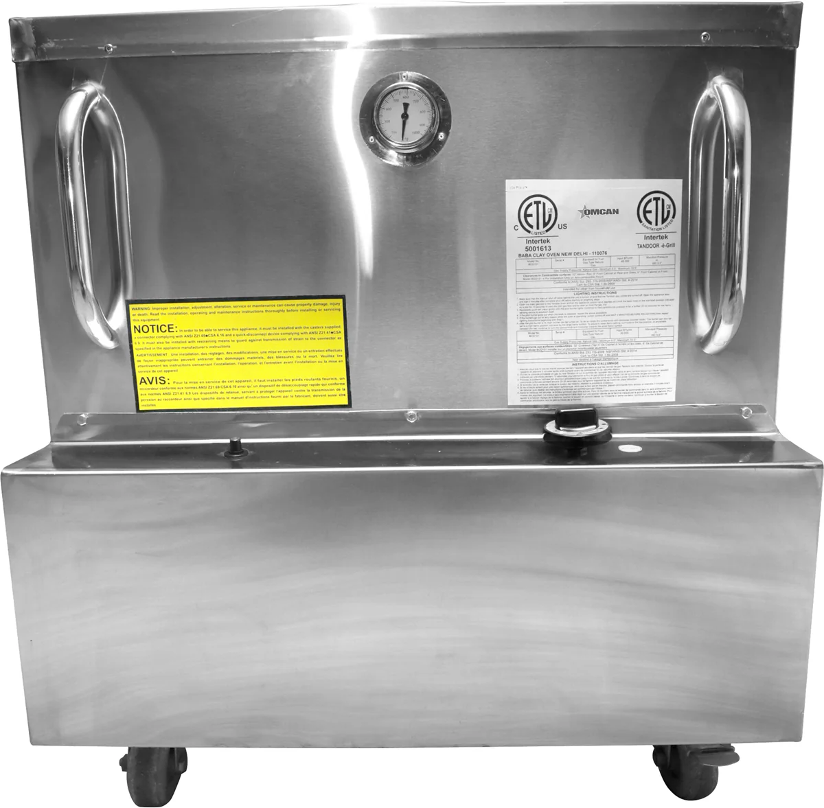 Nella 28" x 30" Tandoor Clay Oven, Natural Gas - Image 3