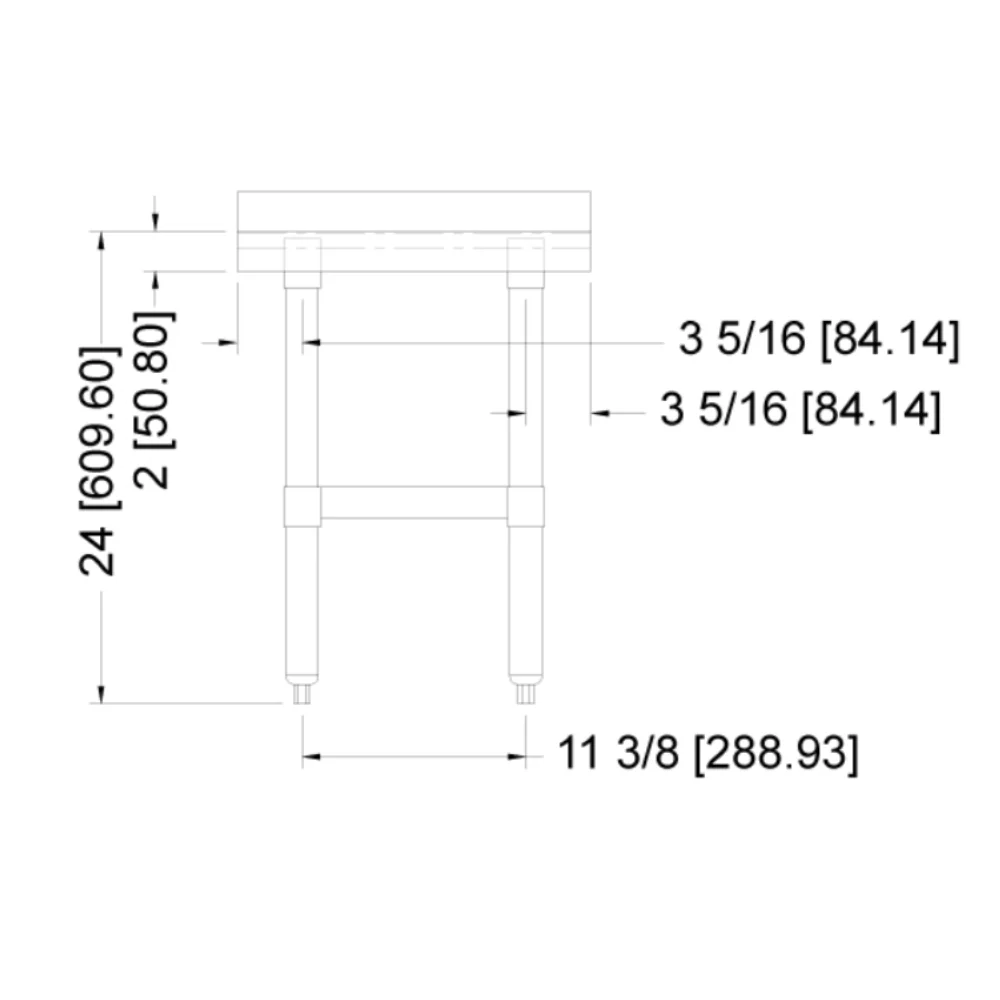 Nella 30" x 18" Equipment Stand, Stainless Steel - Image 3