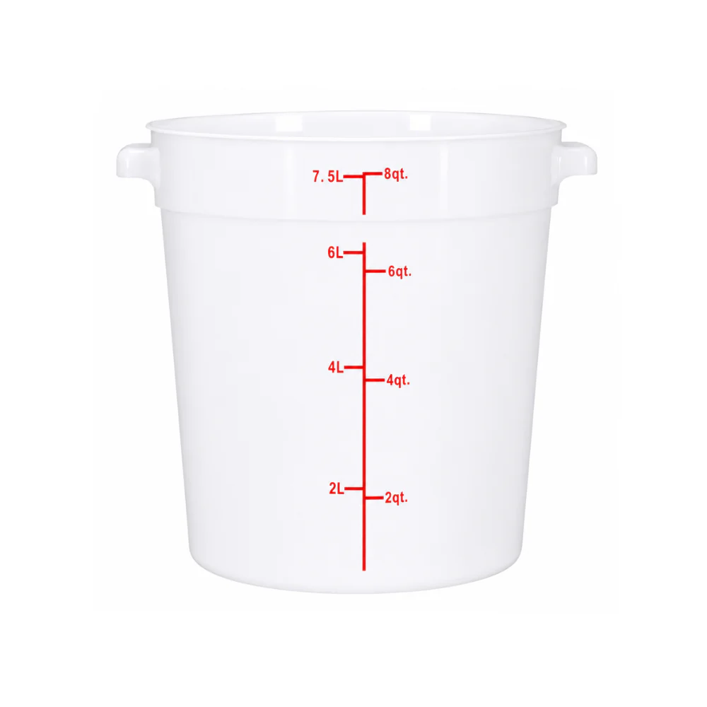 Nella 8 Qt Round Food Storage Container, White