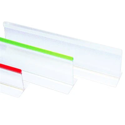 Nella Divider with Red Beading, Clear, 5" x 30" - Image 2