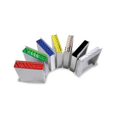 Nella Stainless Steel Knife Rack with Black Plastic Insert, 12” x 2.5” x 12.25” - Image 2