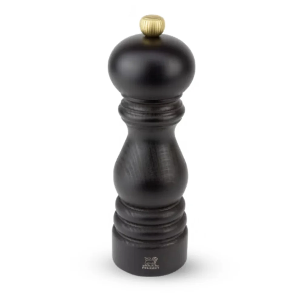 Peugeot Paris 7" Manual Salt Mill Beech Wood, Chocolate Finish