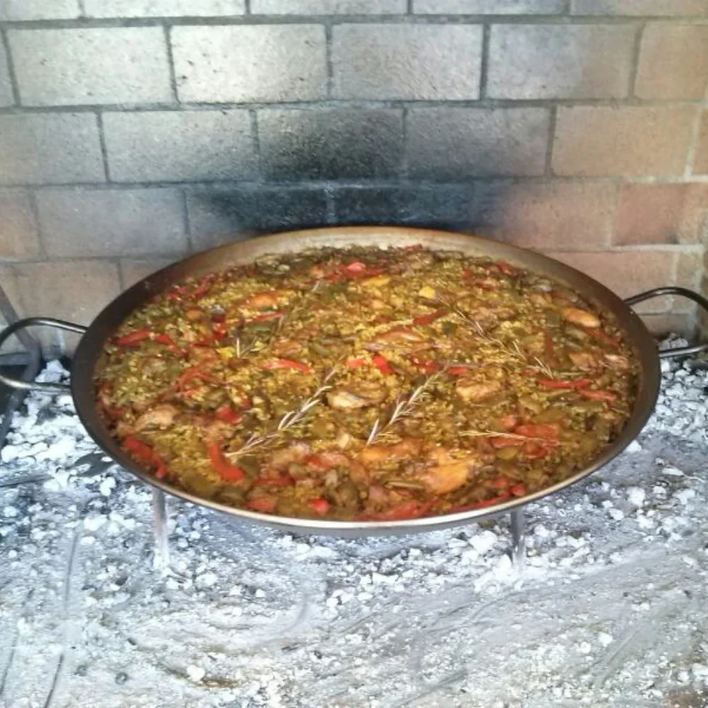 Port Style 17" Paella Pan Polished Steel - Image 3