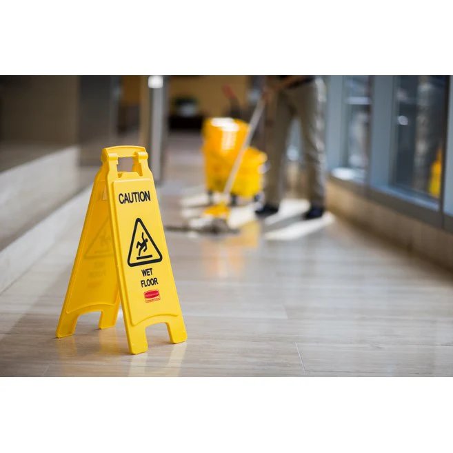 Rubbermaid 25" Yellow Double Sided Wet Floor Sign - Image 4
