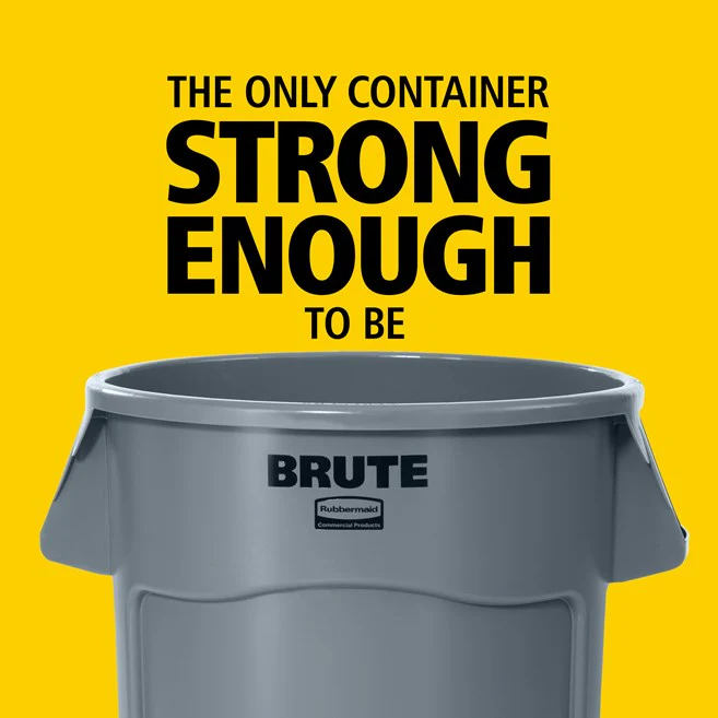 Rubbermaid Brute 20 Gallon Round Trash Can, Yellow - Image 4