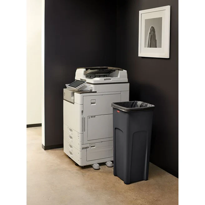 Rubbermaid Untouchable 23 Gallon Square Trash Can, Black - Image 4