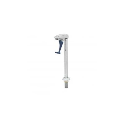 T&S Brass Deck Mount Push Back Glass Filler with 12" Pedestal