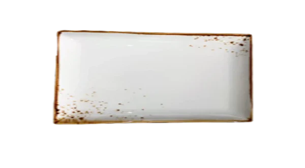 Tableware Solutions Rustic Dapple Rectangle Platter, 11" x 6.75", White