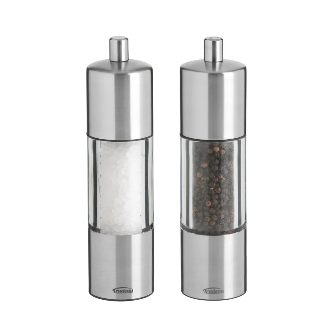 Trudeau Adagio 7.5" Salt & Pepper Mills, Stainless Steel