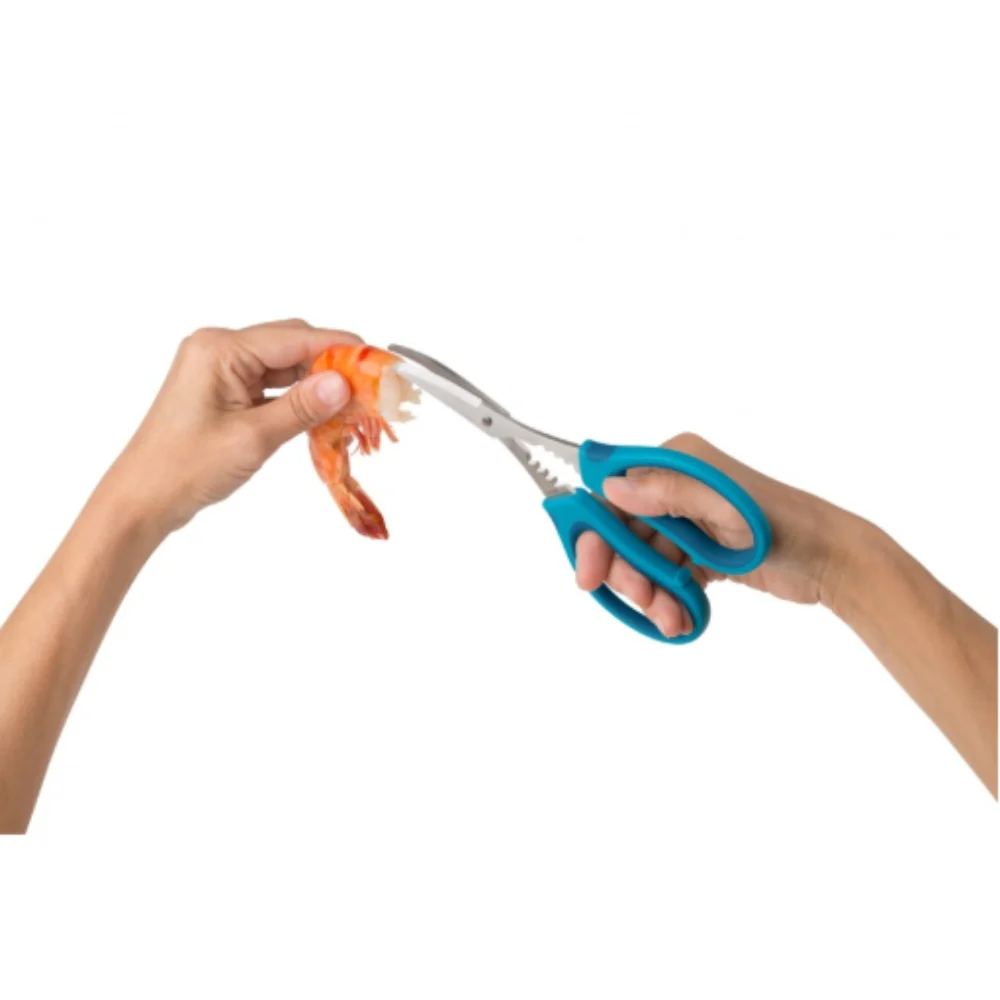 Trudeau Seafood Sheers, Blue Handle - Image 3