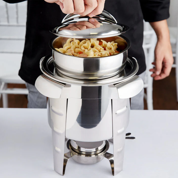 Vollrath Maximillian Steel 4.2 Qt Round Chafing Dish - Image 3