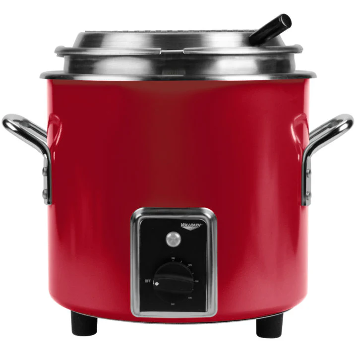 Vollrath Retro 11 Qt Soup Warmer, Red - 7217255 - Image 2