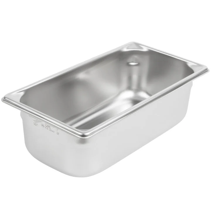 Vollrath Super Pan V 1/3 Size Steam Table Pan, 4" Deep, Stainless Steel