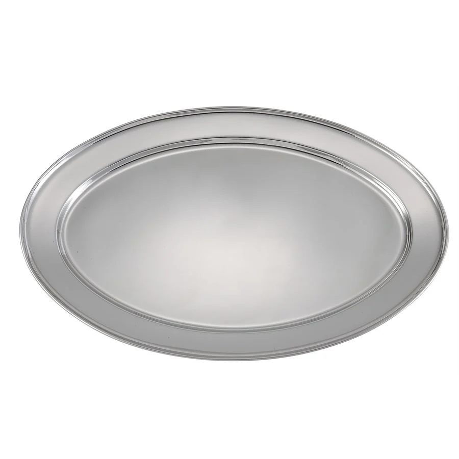 Winco 20" Oval Platter, Stainless Steel