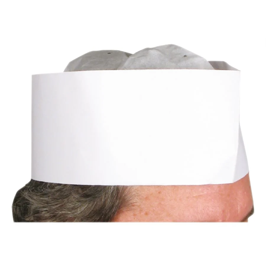 Winco 3" Disposable Chef Hat, White